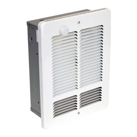 King Electric King Forced Air Wall Heater With Built-In Single Pole Thermostat, 1500W, 120V, White W1215-T-W